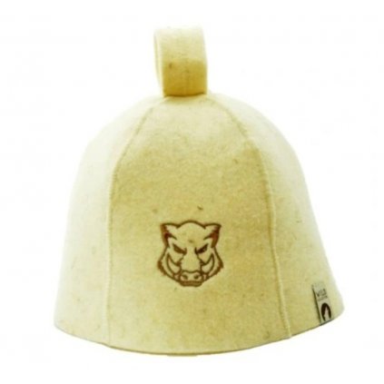 Saunová čepice – motiv Kanec, 100% ovčí vlna