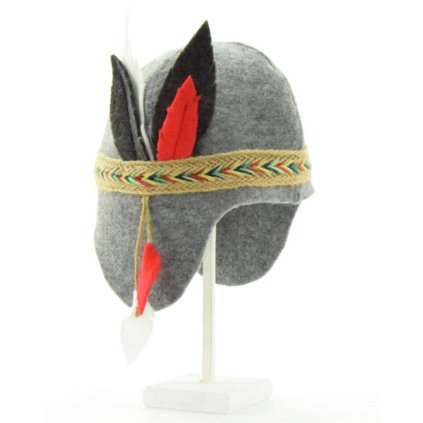 Saunová čepice INDIÁNKA – motiv, polyester filc