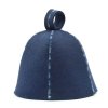 Tmavě modry saunový klobouk unisex – 100% ovčí vlna