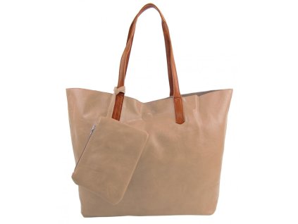 shopper damska kabelka h20233 latte hneda