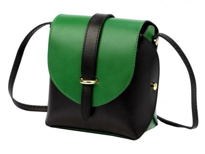 kozena damska crossbody kabelka 1717 2 cerna zelena 1