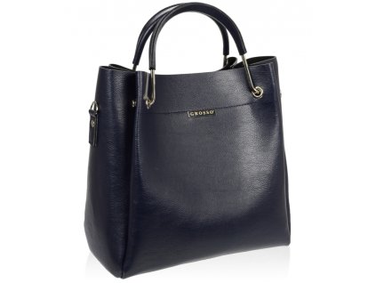tmavomodra elegantna kabelka v18sm085blu grosso