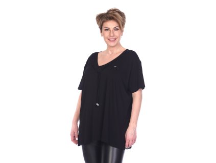 halenka s ozdobnyma snurkama cerna