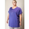 tricko s kratkym rukavem a napisem z kaminku fialova