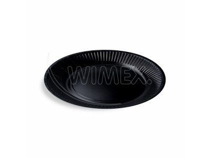 Papírový talíř (FSC Mix) černý Ø23cm [10 ks]