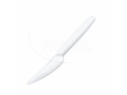 Nůž (PP) opakovaně použitelný bílý 18,5cm [50 ks]