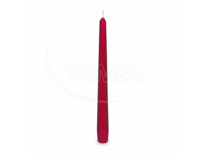 Svíčka kónická bordová Ø23 x 245 mm [10 ks]