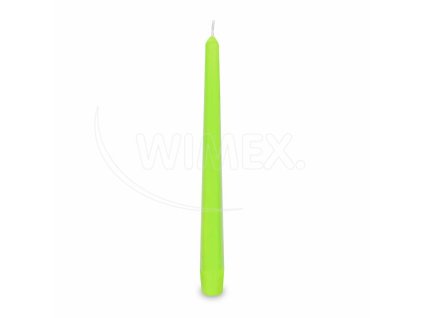 Svíčka kónická žlutozelená Ø23 x 245 mm [10 ks]