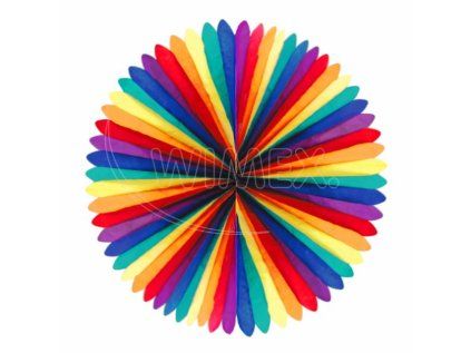Party vějíř XL barevný Ø 100 cm [1 ks]