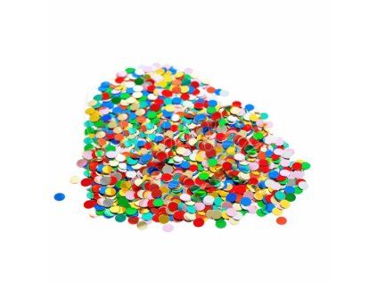 Konfeta papírová barevný mix Ø8mm 100g [1 bal]