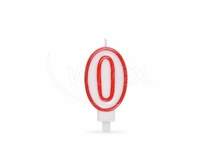 Číslová svíčka se stojánkem "0" 75mm [1 ks]