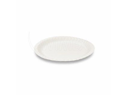 Papírový talíř bílý Ø23cm [100 ks]