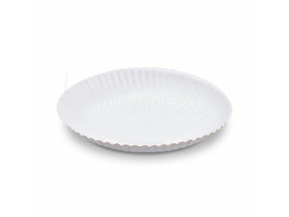 Papírový talíř (FSC Mix) hluboký bílý Ø22cm [50 ks]