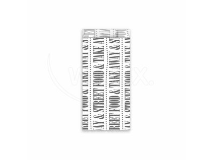 Papírový sáček (FSC Mix) nepromastitelný Street Food 8+4 x 17 cm na párek v rohlíku [300 ks]