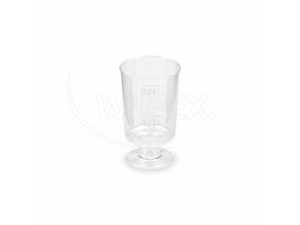 Kelímek krystal (PS) na stopce Ø38mm 2cl/4cl [20 ks]