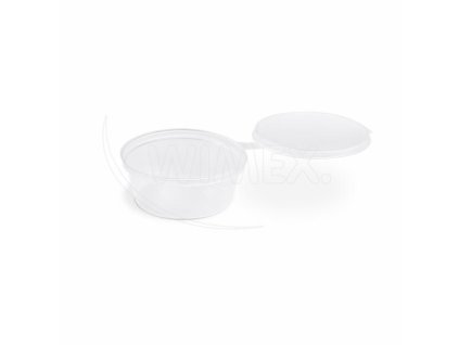 Dresinková miska (PP) s víčkem průhledná Ø70mm 60ml [100 ks]
