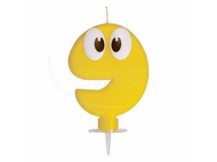 Číslová svíčka se stojánkem "9" 80mm [1 ks]