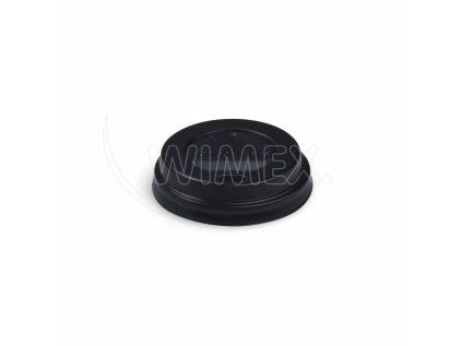 Víčko vypouklé (PS) černé pro kelímek Ø62mm [50 ks]