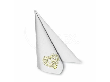 Ubrousek (PAP-Airlaid FSC Mix) PREMIUM Svatba 40 x 40 cm [50 ks]