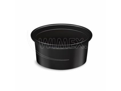 Dresinková miska (PP) Dressingboxx černá Ø70mm 80ml [50 ks]