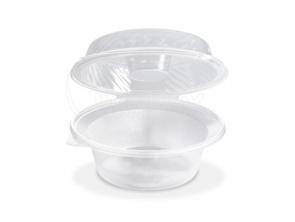 Salátová miska (PP) Ripboxx Greens s víčkem na dresink misku průhledná 2100ml [25 ks]