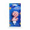 Číslová svíčka se stojánkem "2" 75mm [1 ks]
