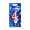 Číslová svíčka se stojánkem "4" 75mm [1 ks]