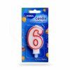 Číslová svíčka se stojánkem "6" 75mm [1 ks]