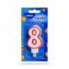 Číslová svíčka se stojánkem "8" 75mm [1 ks]