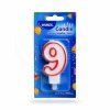 Číslová svíčka se stojánkem "9" 75mm [1 ks]