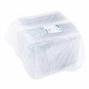 Vanička (rPET) s víčkem hranatá průhledná 1000ml [50 ks]