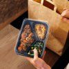 Menu mísa (PP) Reware Lunch opakovaně použitelná 3dílná černá 227 x 178 x 49 mm [20 ks]