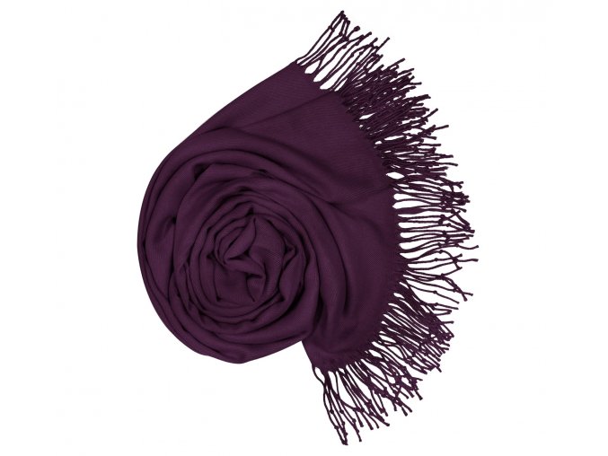 Dámská tmavě fialová pašmína P13 Carlo Romani
