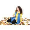 Pashmina Carlo Romani P65 (nebeská modrá) modelka (2)