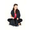 Pashmina Carlo Romani P1 (černá) modelka