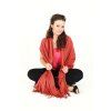 Pashmina Carlo Romani P112 (rezavá) modelka (2)