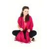 Pashmina Carlo Romani P48 (fuchsiová) modelka (2)
