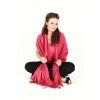 Pashmina Carlo Romani P132 (tmavě růžová) modelka (2)