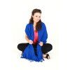 Pashmina Carlo Romani P69 (azul modrá) modelka (3)