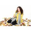 Pashmina Carlo Romani P91 (světle šedá) modelka (6)