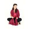 Pashmina Carlo Romani P138 (karmínová) modelka (4)