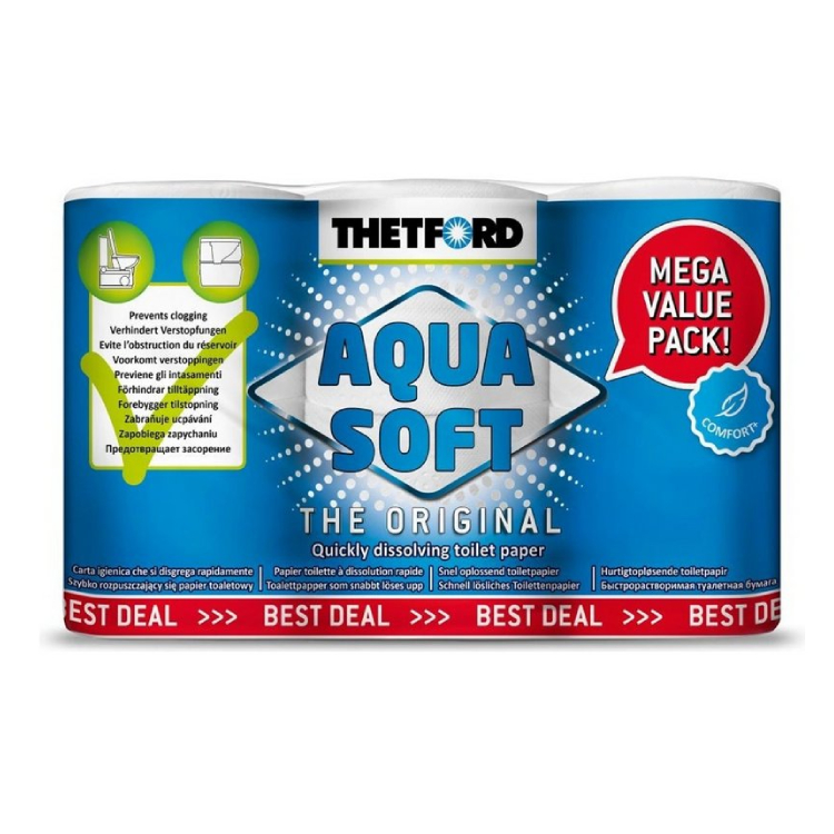THETFORD Rozkladový toaletní papír Aqua Soft 6ks - doplněk do WC