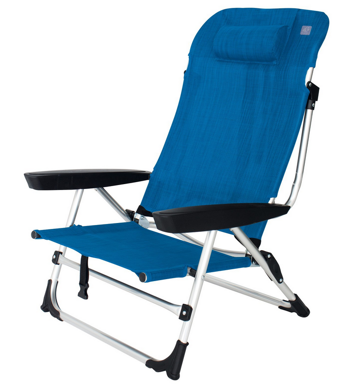 Plážové křeslo Eurotrail Marbella Barva: Modrá