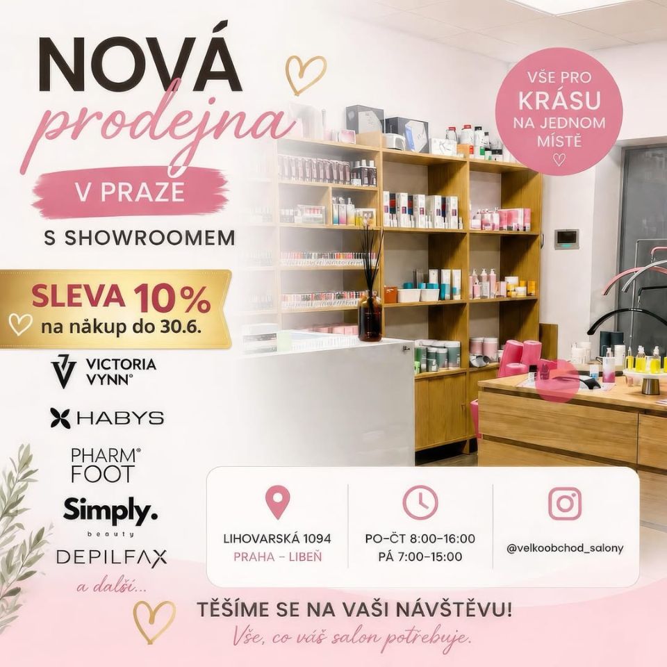 Showroom Simply Beauty – vystavené salonní vybavení a produkty