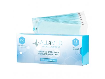 ALL4MED sterilizační sáčky do autokláv 100MM X 230 MM 200ks
