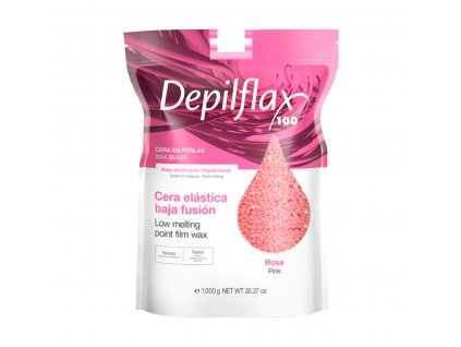 DEPILFLAX 100 Zrnkový vosk - růže 1000G
