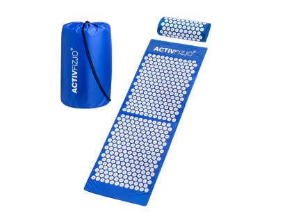 Velká akupresni matrace s polštářem - modrá