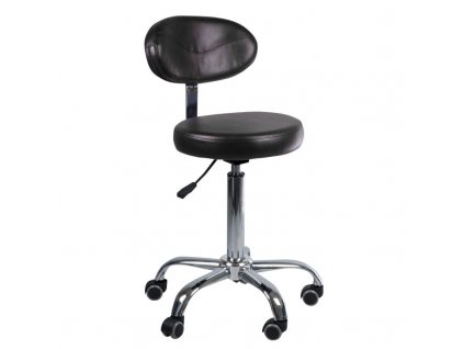 Kosmetická stolička s opěradlem BD-9934 černá
