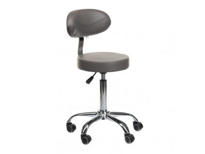 Kosmetická stolička s opěradlem BD-9934 šedá