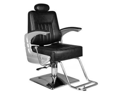 Kadeřnické křeslo HAIR SYSTEM BARBER SM182 černé - OUTLET